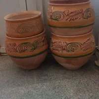 گلدانهای سفالی 5عدد