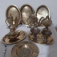 گلاب پاش زیرسیگاری قدیمی سینی قوری جاشمعی قندان