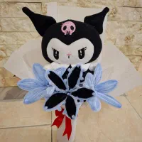 دسته گل با عروسک