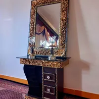 آینه و شمعدان در حد نو سالم و تمیز