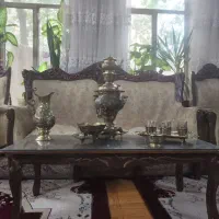 سماور برنجی قلمکاری دست اصفهان