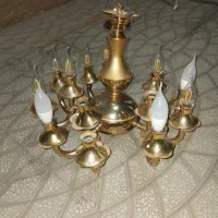 ۴ عدد لوستر طلایی ۵ شاخه ۱۵ لامپه