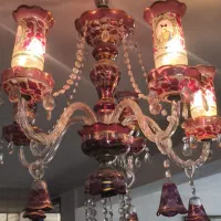 لوستر ۶ شاخه شاه عباسی عتیقه|لوستر و چراغ آویز|شیراز, صاحب الزمان|دیوار