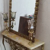 ایینه و شمعدان برنز