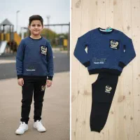 بلوز شلوار بیسکوییتی طرح جیب