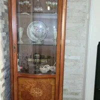 ویترین معرق قدی چوب راش|بوفه، ویترین، کنسول|تهران, سازمان آب|دیوار
