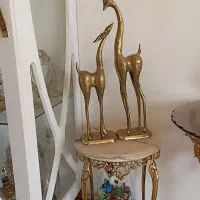 غزال برنزبه همراه میزبرنزی|صنایع دستی و سایر لوازم تزئینی|کرمانشاه, |دیوار