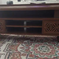 میز تلوزیون قهوه ای جنس چوب عالی