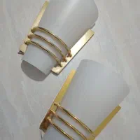 دیوار کوب سفید طلایی زیبا جفت