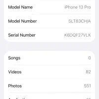 ایفون ۱۳پرو ۱۲۸دو سیم ch 87%|موبایل|پرند, فاز ۶|دیوار