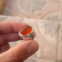 انگشتر عقیق یمانی کهنه طوق دار تیغ آب کامل|جواهرات|کرمانشاه, |دیوار