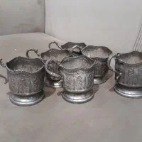 انگاره لیوان برنجی ظروف گل پنبه و وسایل دیگه