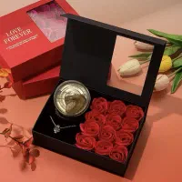 باکس گردنبد مروارید عشق گلدار