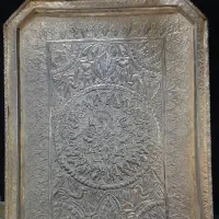 سینی مسی برنجی قلم زنی شده قدیمی