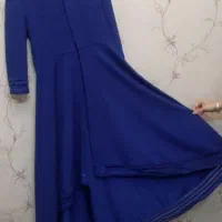 مانتو کرپ ابی کاربنی کلوش