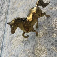اسب دکوری برنج اصلی طلایی