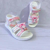 صندل دخترانه کرومی فرفر دار. سایز 26تا 35