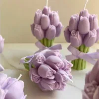 شمع دسته گل لاله