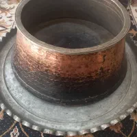 دیگ مسی و مجمع سینی مسی قدیمی - آنتیک