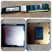 فروش ۱ عدد CPU اینتل و ۱ عدد رم DDR3 - 4G