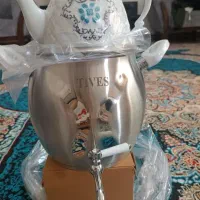 کتری ۵ لیتری شیر دار همراه قوری ۱ لیتری نو