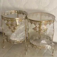 دو عدد میز برنجی