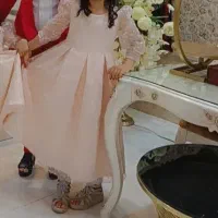 لباس مجلسی دخترانه شیک مزون دوز گل سر و پاپیون|کفش و لباس بچه|قم, شهرک مهدیه|دیوار