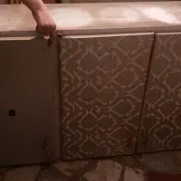 کابینت فلزی بالا با آبچکان وپایین بدون سینک