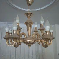 لوستر سقفی سلطنتی طلایی نو|لوستر و چراغ آویز|تهران, زرکش|دیوار