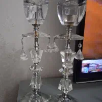 یک جفت شمعدان کریستالی 500 بخونید