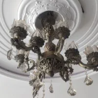 لوستر آنتیک۹شعله|لوستر و چراغ آویز|زرند, |دیوار