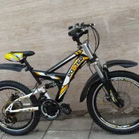 دوچرخه سایز 20 دنده‌ای کمکدار ترمز دیسکی|دوچرخه، اسکیت، اسکوتر|آبادان, |دیوار