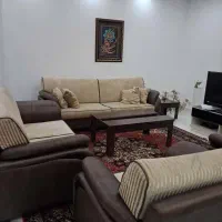 مبلمان راحتی ۷ نفره چرم و پارچه مخمل ترکیه