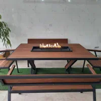 میز اتشدان و صندلی. نیمکت|میز و صندلی غذاخوری|چالوس, |دیوار