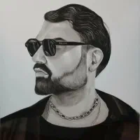 طراحی چهره با تکنیک سیاه قلم