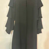 مانتو مشکی کرپ سایز ۴۰