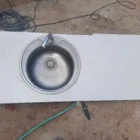 سینک خارجی و صفحه و شیر   تمیز