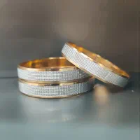 النگو بچگانه در دو رنگ زرد و سفید