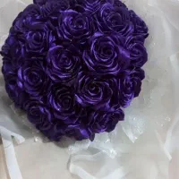 دسته گل روبانی