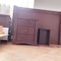 سرویس خواب دو نفره شیک تمام چوب در حد نو|تخت و سرویس خواب|یزد, |دیوار