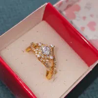 حلقه نقره اب کاری طلا|جواهرات|شاهینشهر, فردوسی|دیوار