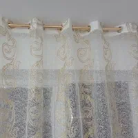 پرده پانچ تور وچوب پرده طلایی نونو|پرده، رانر، رومیزی|مشهد, مصلی (کارمندان اول)|دیوار