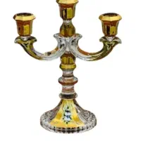 شمعدون سه شاخه کریستال آلیش