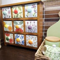 جا ادویه ۹ کشو مدل چوبی و سرامیکی