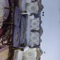 مبل سلطنتی ۹نفره چوب گردو دو رو منبت