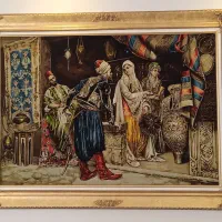 تابلو فرش چله ابریشم دستباف تبریز