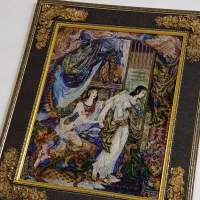 تابلو فرش ابریشم دستباف