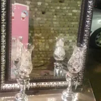 آینه و شمعدان پایه دار