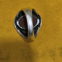 انگشترنقره۹۲۶ با نگین عقیق یمن و گل نقره|جواهرات|مسجد سلیمان, |دیوار