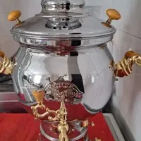 سماور گازی ۱۰ لیتری برنجی‌ساحل